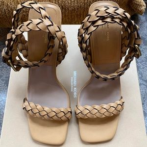 Michael Kors Collection Pippa Woven Leather Sandal